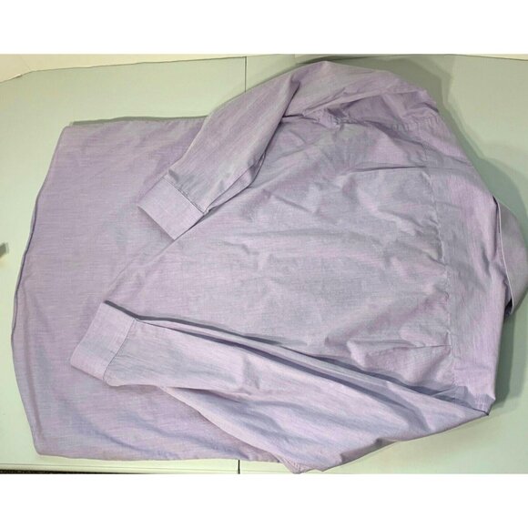 J. Ferrar Mens Lavender Button-Up Shirt 16.5 Neck Long Sleeve 34/35 Modern Fit - Picture 8 of 8